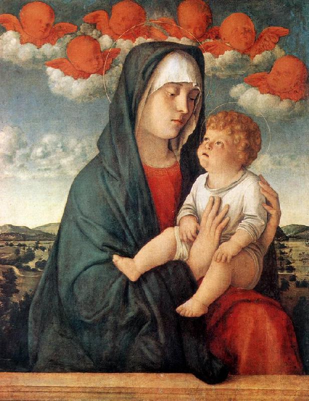 BELLINI, Giovanni Madonna of Red Angels tr oil painting picture